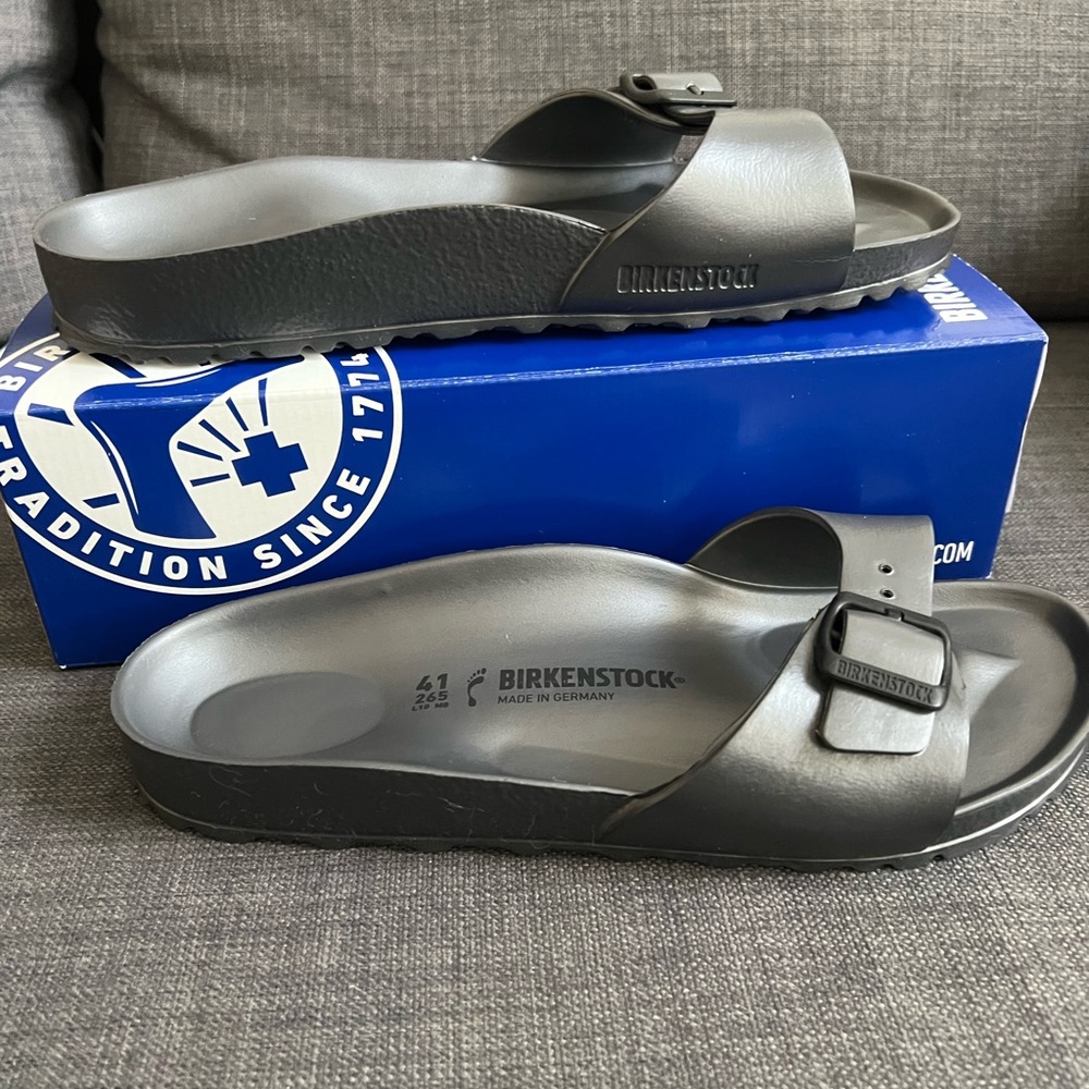 Dark gray Birkenstocks size 10
